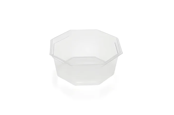 Octagonal Cake Bowl, 140mm, PET, Transparent