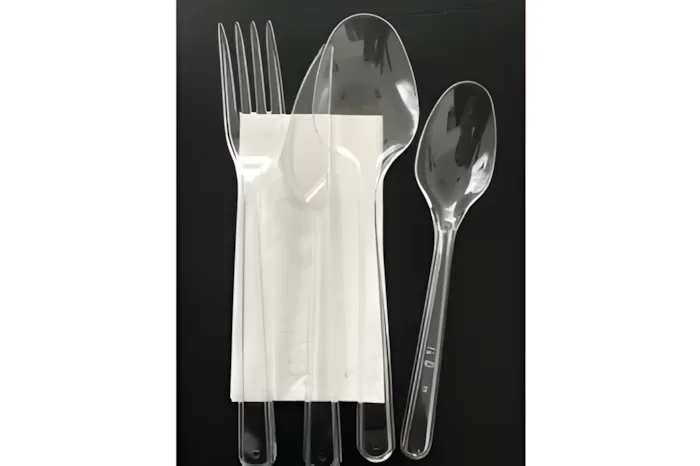 Luxury Cutlery Set 5 Parts (Deluxe Set Fork, Knife, Spoon, Coffee Spoon, 2 Ply Napkin, 250 × 1)
