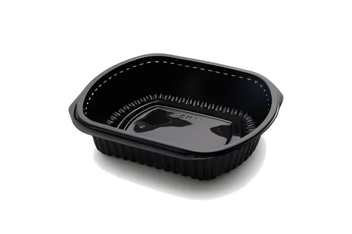 Microwave Food Container, 1000cc, PP, Black