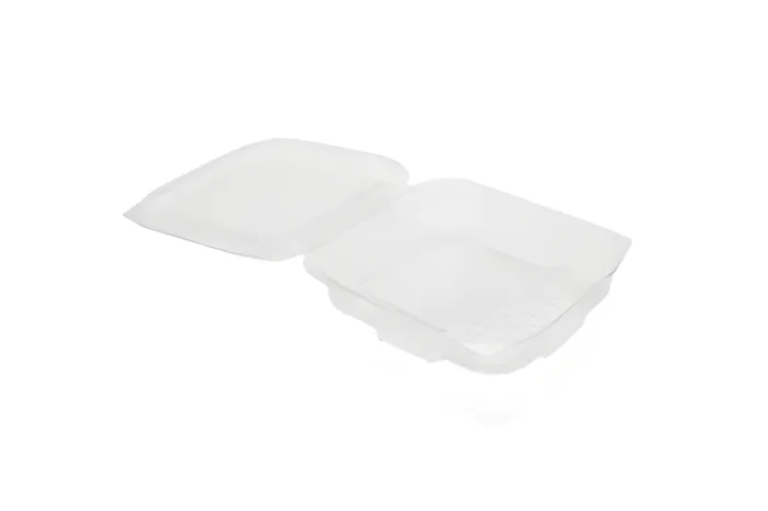 Salad Bowl, Stackable, 250cc, Square, PET, Transparent