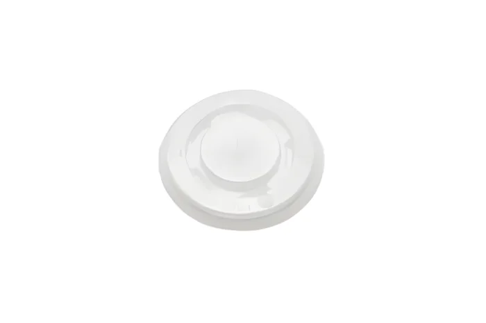 Flat Lid with Cross Hole, Ø78mm, PS, White
