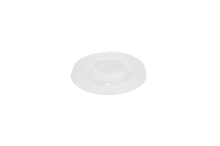 Flat Lid with Cross Hole, Ø80mm, PET, Transparent