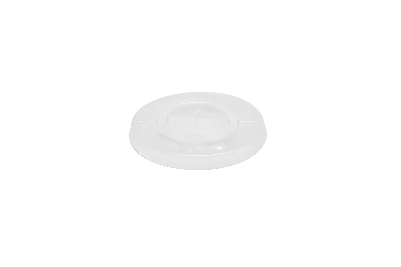 Flat Lid with Cross Hole (for 16-22oz), Ø90mm, PET, Transparent