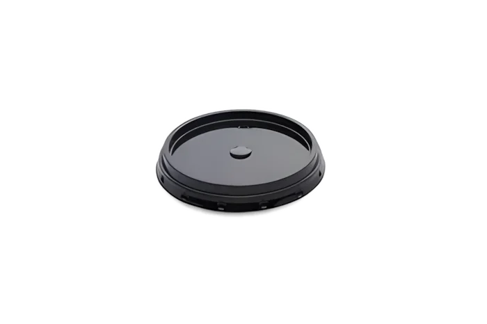 Flat Lid, Half Hole, Ø95mm, PET, Black
