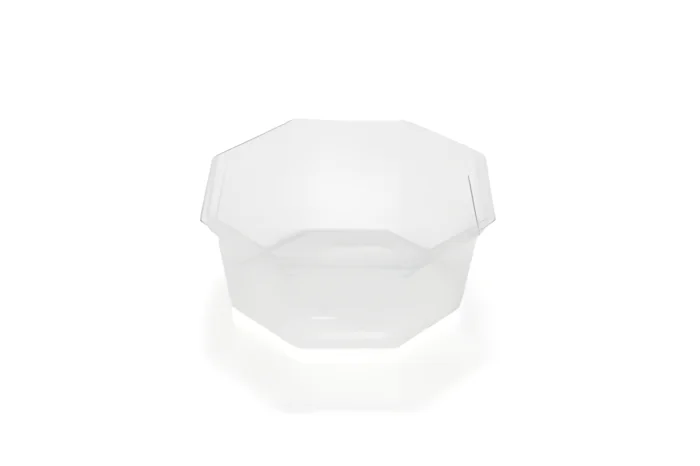 Octagonal Cake Bowl Lid, 120mm, PET, Transparent