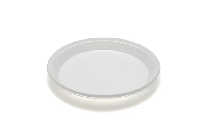 Plastic Plate, Ø170mm, Round, PS, White
