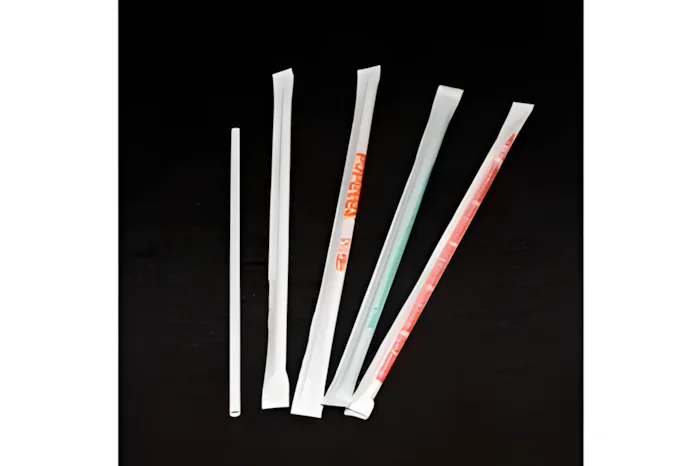 Straw, Ø5, 8mm, Paper Wrapped, PP