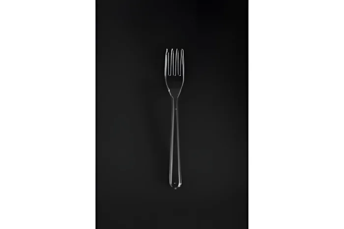 Luxury Fork, 180mm, PS, in Soldier Pack, Transparent