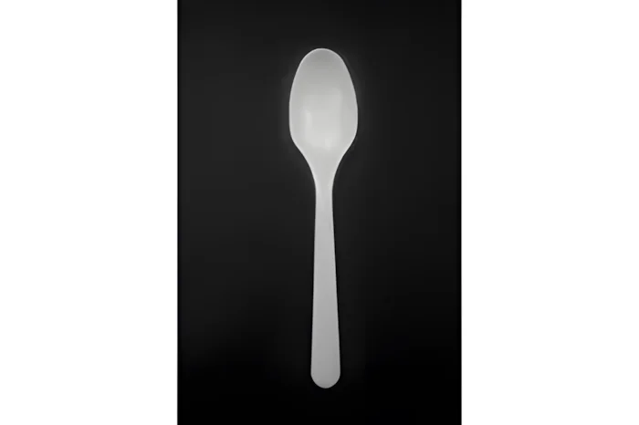 Luxury Coffee Spoon, 150mm, PS, in Soldier Pack, Cream Color