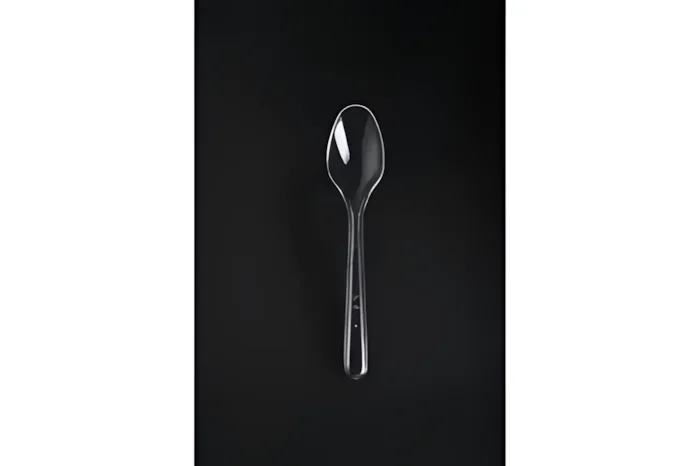 Luxury Coffee Spoon, 150mm, PS, in Soldier Pack, Transparent